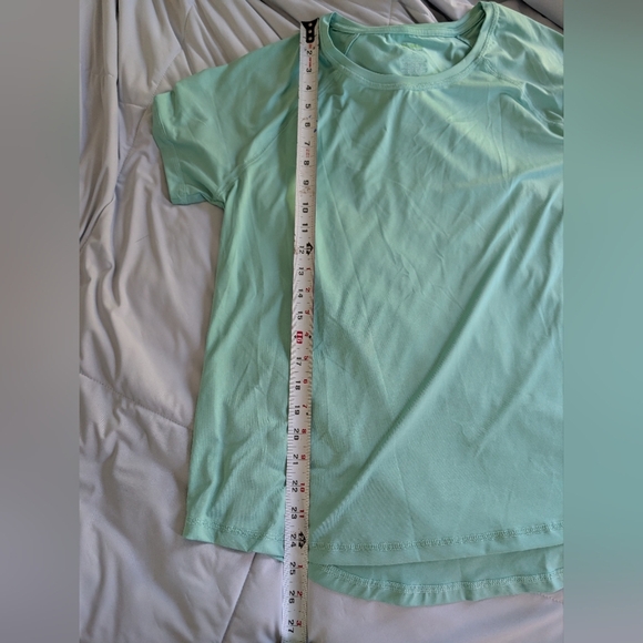 Tek Gear Workout Gear Women's Sleeve Shirt Size L Aqua Color (EUC) - Picture 7 of 9